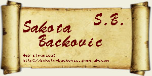 Šakota Backović vizit kartica